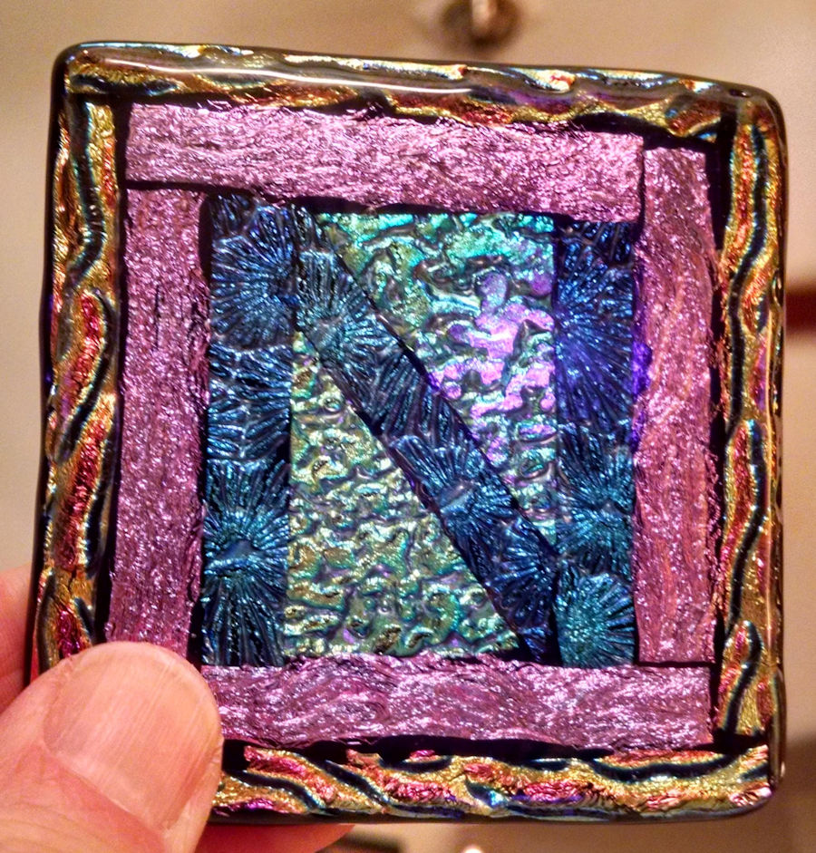 Fused block insert for a small jewelery box for my niece